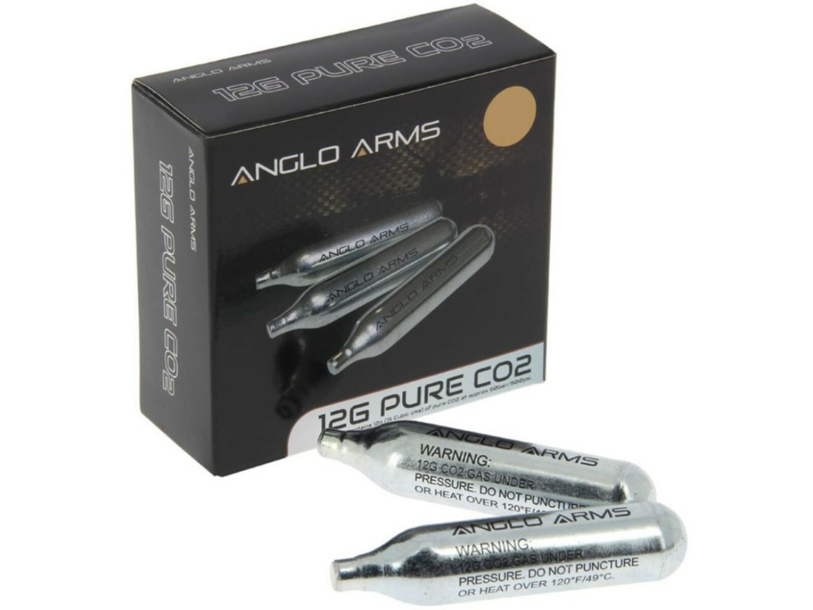 ANGLO ARMS 12g Gram CO2 Gas Capsule Cartridge Airsoft Rifle Pistol Gun AirGuns