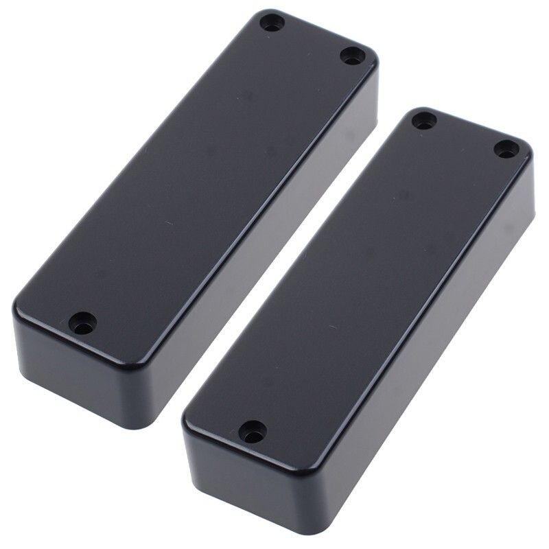 2Pcs 3-Holes 108MM Sealed Plastic Electric Bass Guitar Pickup Cover Black