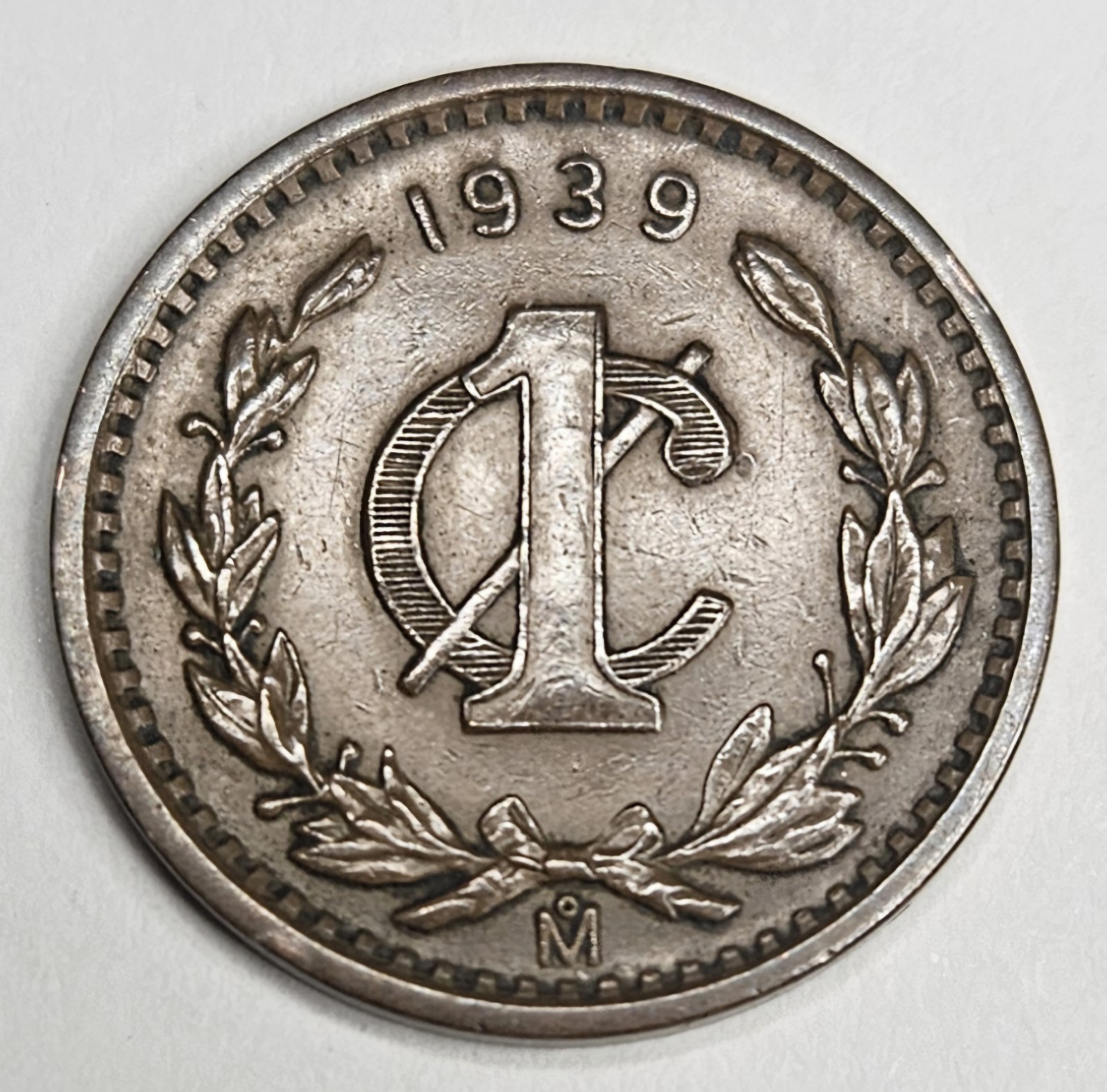 1939 Mexico 1 One Centavo - Circulated Mexican Bronze World Coin - L5