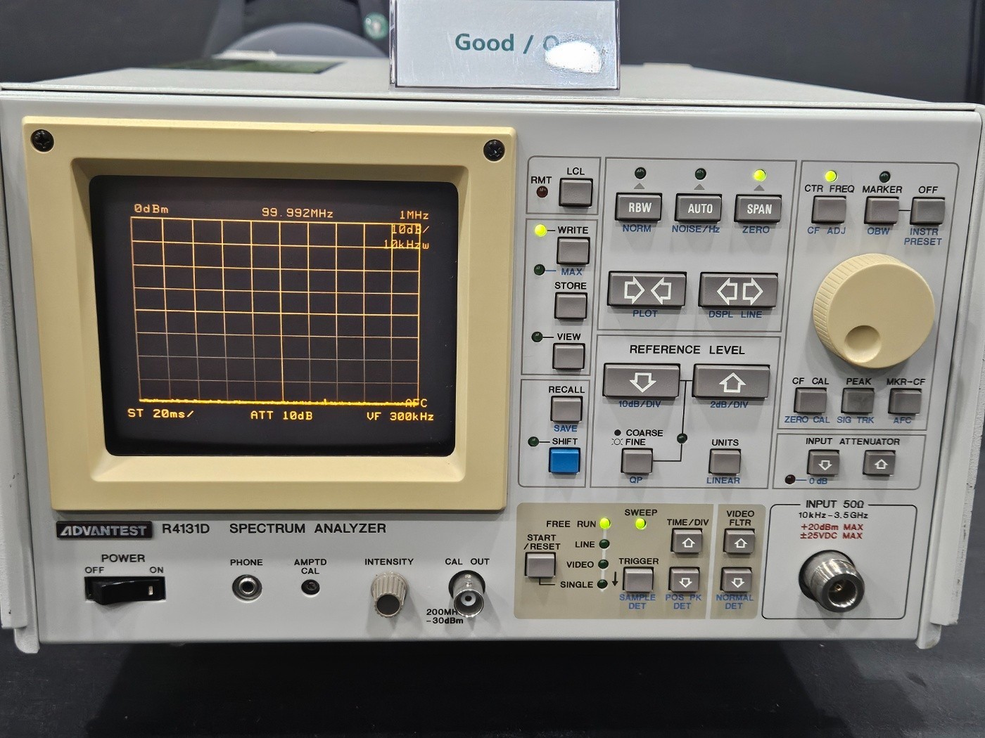 Advantest R4131D 3.5GHz Spectrum Analyzer (0175) Q