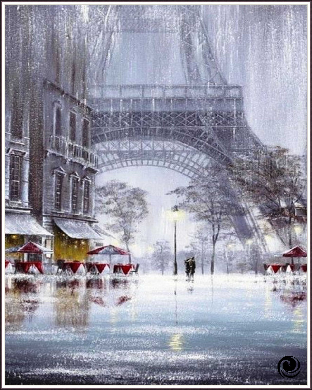 Rainy Paris 1329 Chart Counted Cross Stitch Pattern