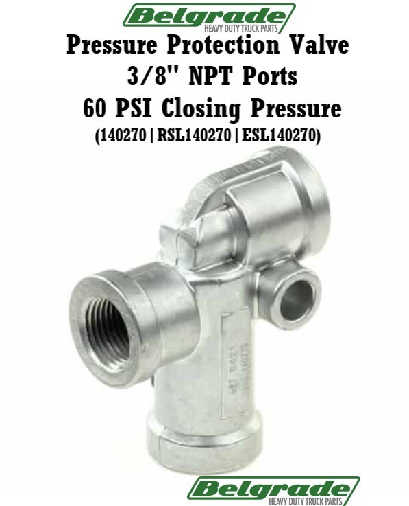 Sealco 140270 Pressure Protection Valve 3/8" NPT Ports 60 PSI Closing Pressure