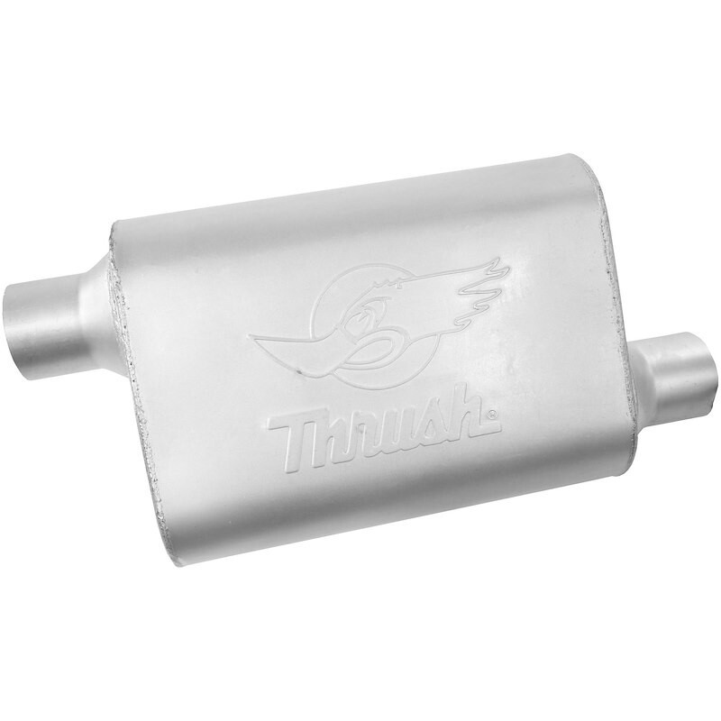DYNOMAX 17659 Exhaust Muffler; Thrush Welded; 9-1/2" Width x 4" Height Oval