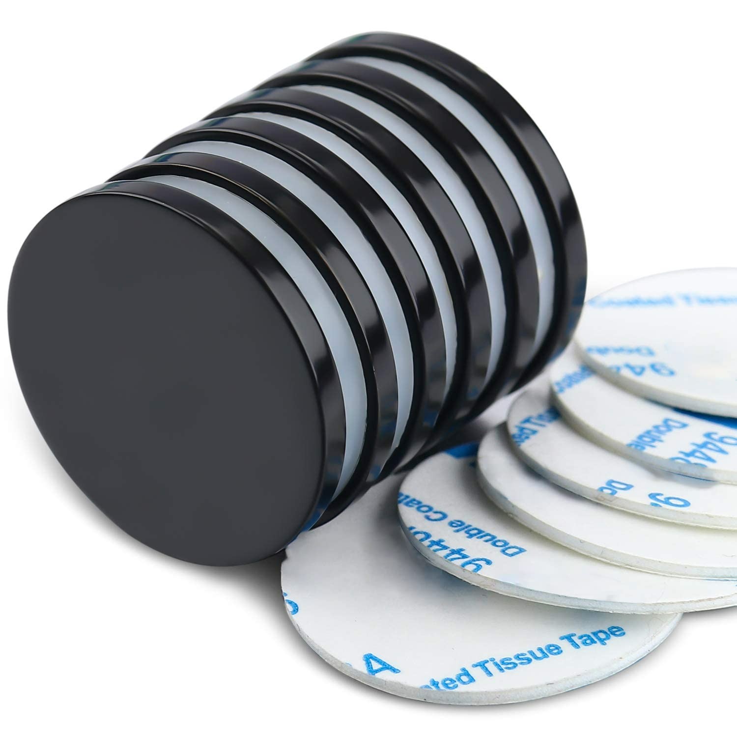 Neodymium Disc Magnets 1.26'' - Scratch-Free and Durable, 6 Count Pack