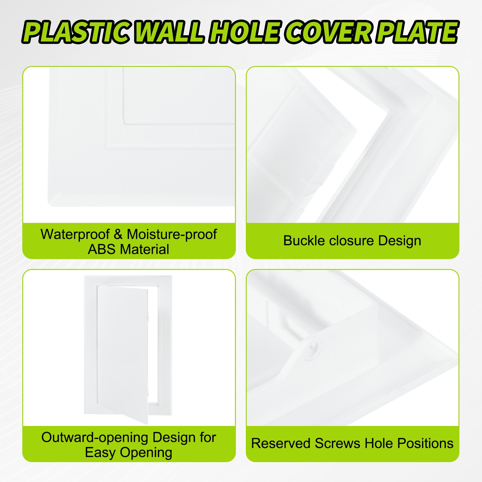 6x11.9 Inch Access Panel for Drywall and Ceiling, ABS Plastic Material (White)