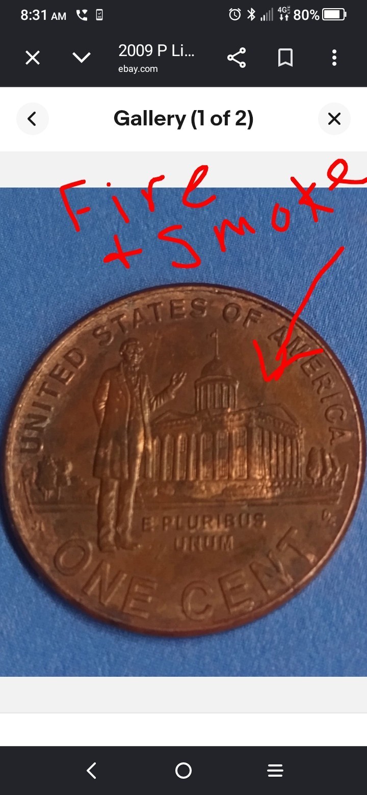 Rare🔥 Error ~ 2009 Bicentennial Cent Prof Life No MINT Mark, Fire in Capital 🔥