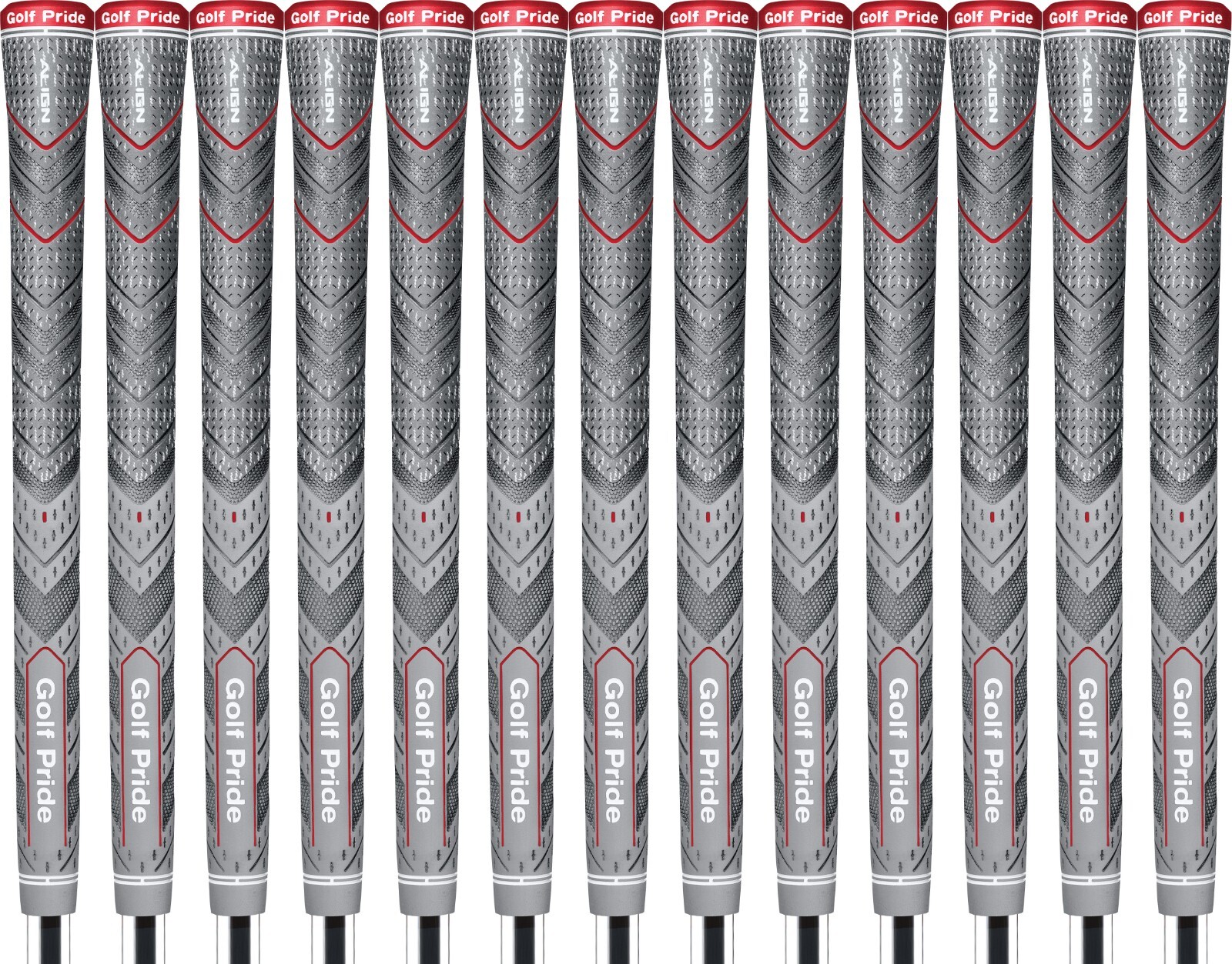 Golf Pride MCC Plus4 Align Midsize Grips - Set of 13 - The #1 Ribbed Hybrid Grip
