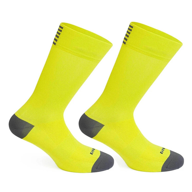 Cycling Riding Socks Men Women Bicycle Bike Sports Ankle Socks XC BMX MTB Yellow