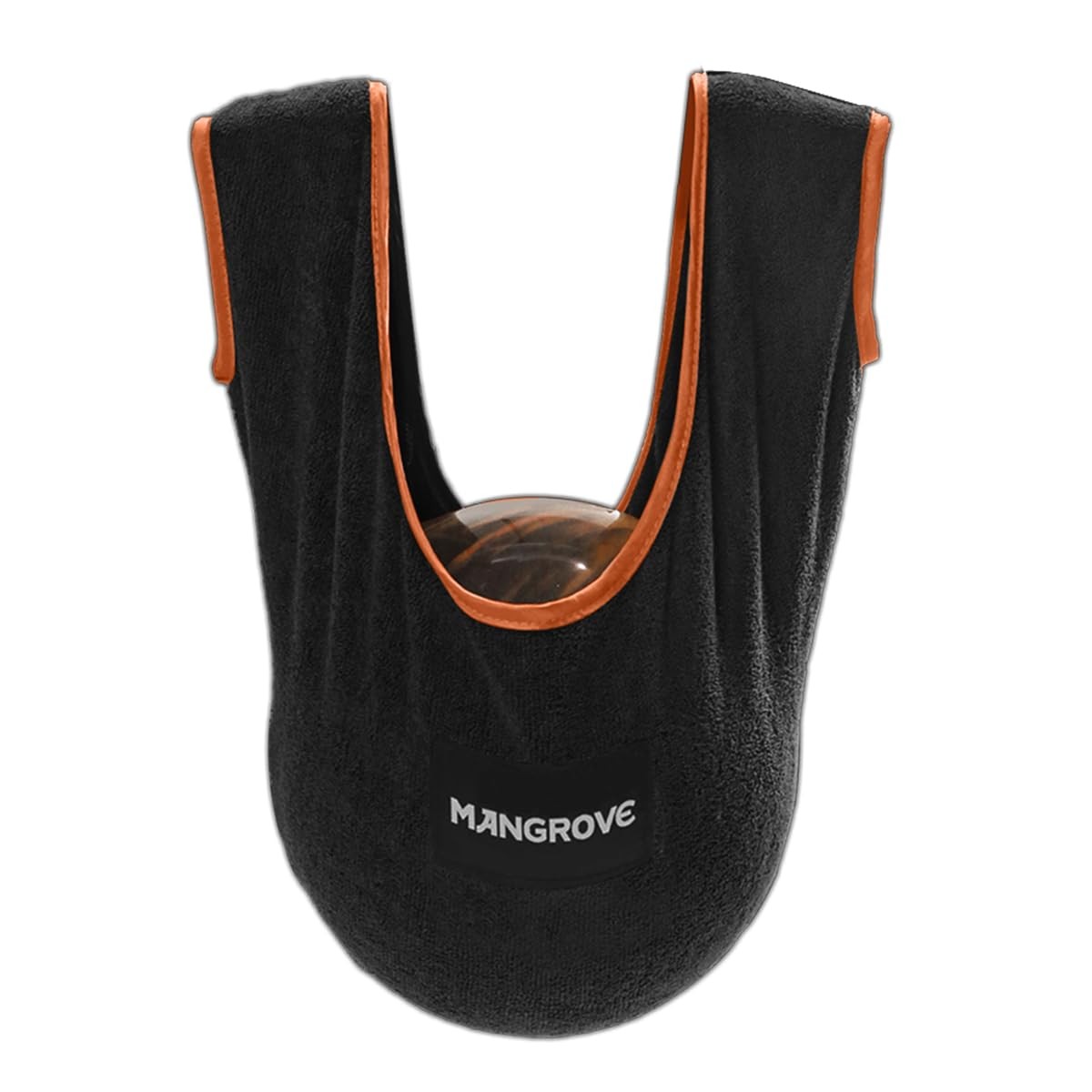 Bowling Ball Polisher, Microfiber Towel & Shammy Holder Bag Orange