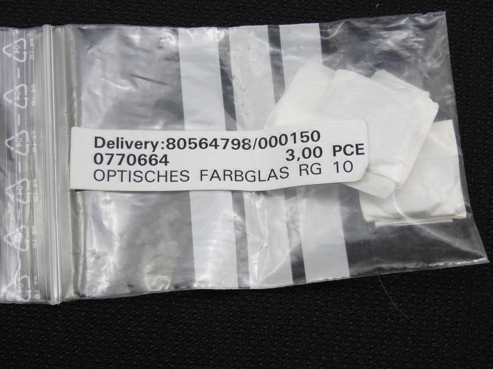 RG10 Optical Filter, 7/8 in Diameter, 3mm Thick - New