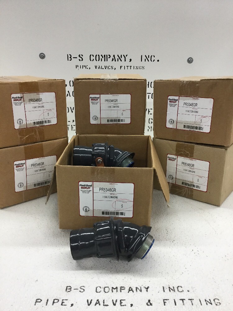 PLASTIBOND PR5346GR 1-1/2" 45 Degree Grounding Connector Fittings (Box of 5)