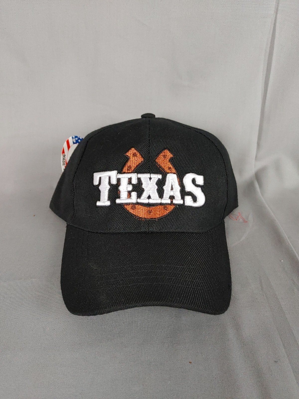 Texas “T” Embroidered Baseball Cap – Black & Red Adjustable Hat – New w/ Tags