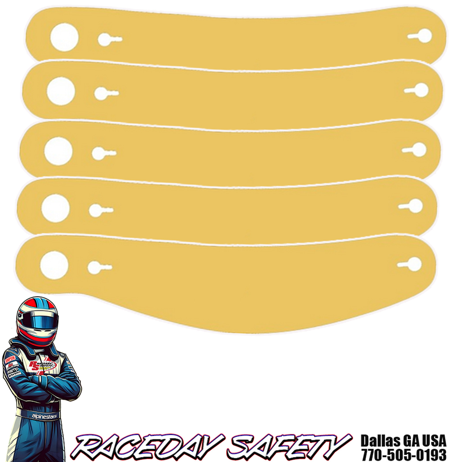 Ultra Shield Pack of 5 Amber Tinted Tear Offs A56 for Zamp Helmets