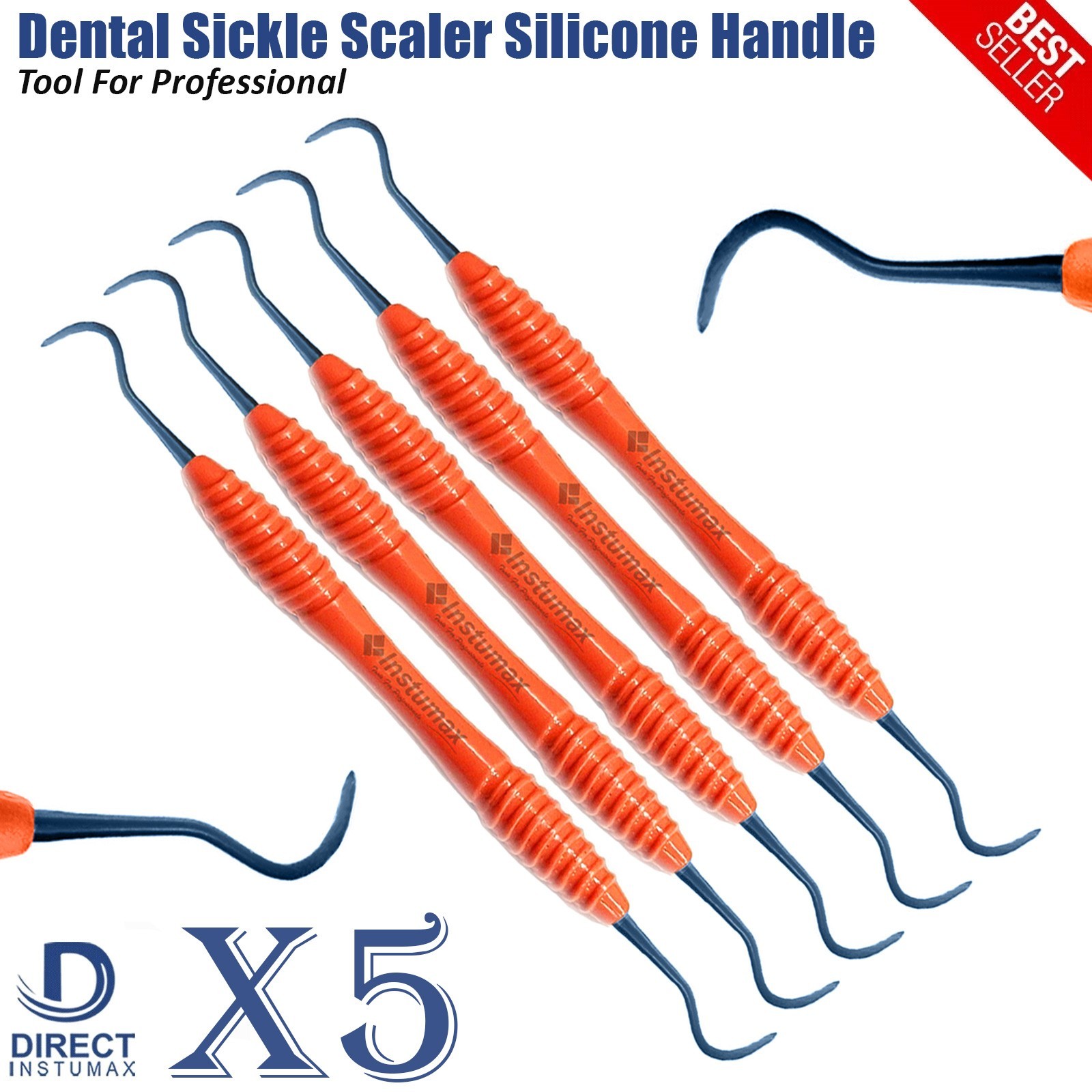 Sickle Scaler Silicone Dental Hand Instruments Pro Periodontal Hygiene Pick Tool