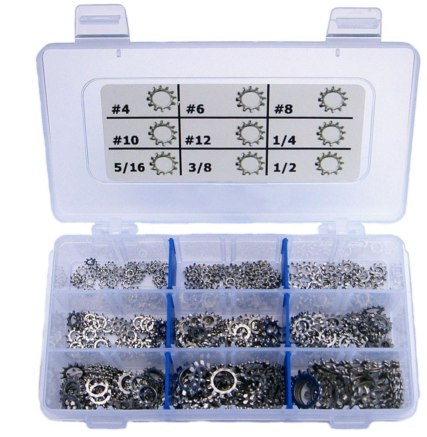 Stainless Steel External Star Lock Washer Assortment Kit