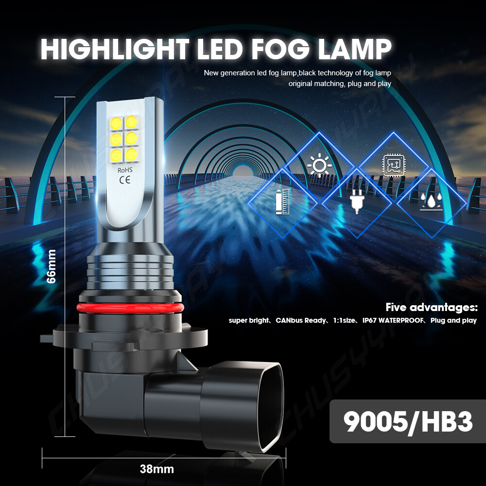 For Ford F 150 2015-2020 12000K White LED Headlight Hi/Lo Beam + Fog Light Bulbs