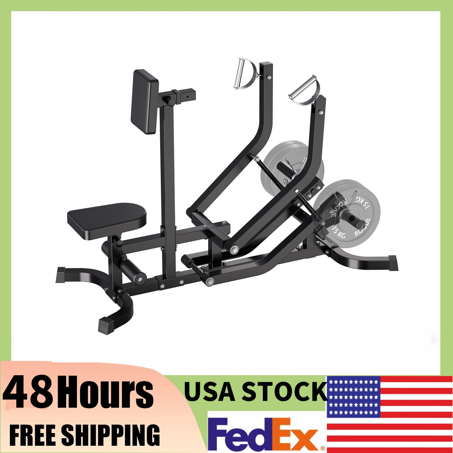 400 LBS Seated Row Machine - Back Machine Gym Equipment for Home Gym Workout Sta