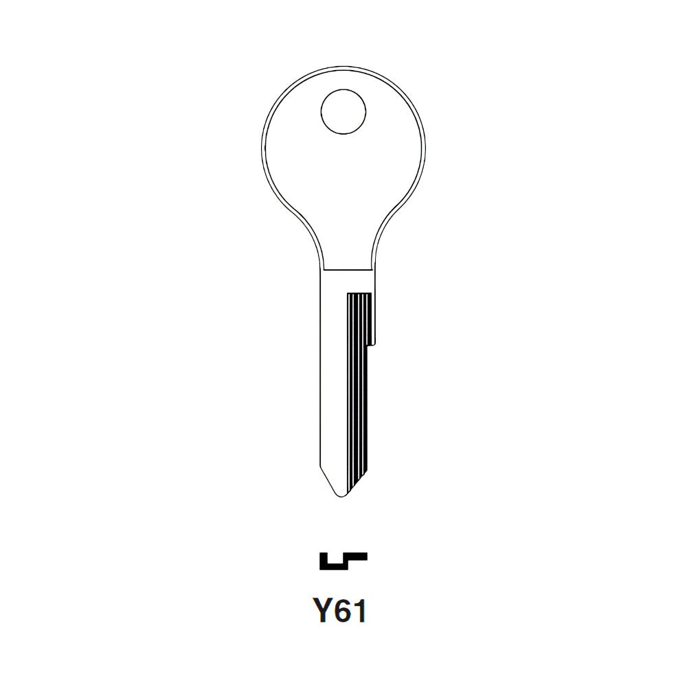 Y61 Key Blank Nickel