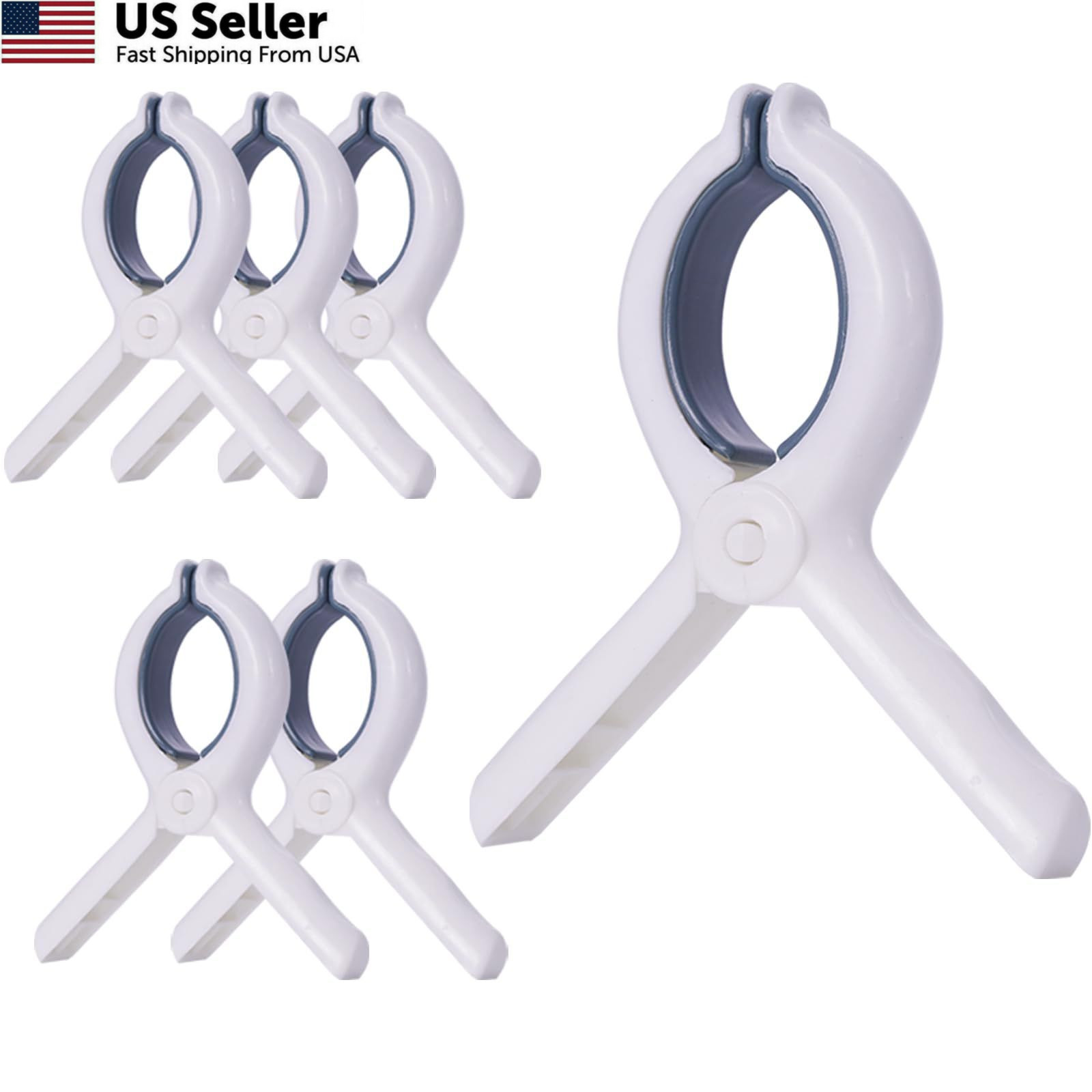 6 PCS Beach Towel Clips for Chairs Plastic Clothespins Outdoor Indoor