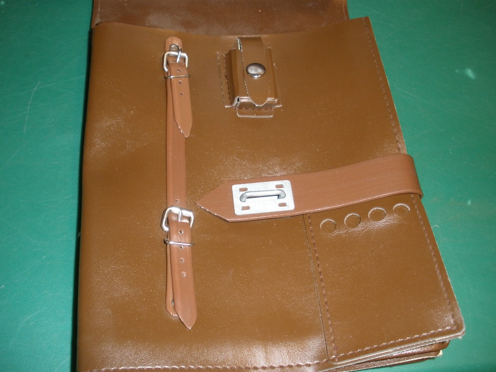 Vintage Military Map Document Case Bag 11"x8" When Closed (085)