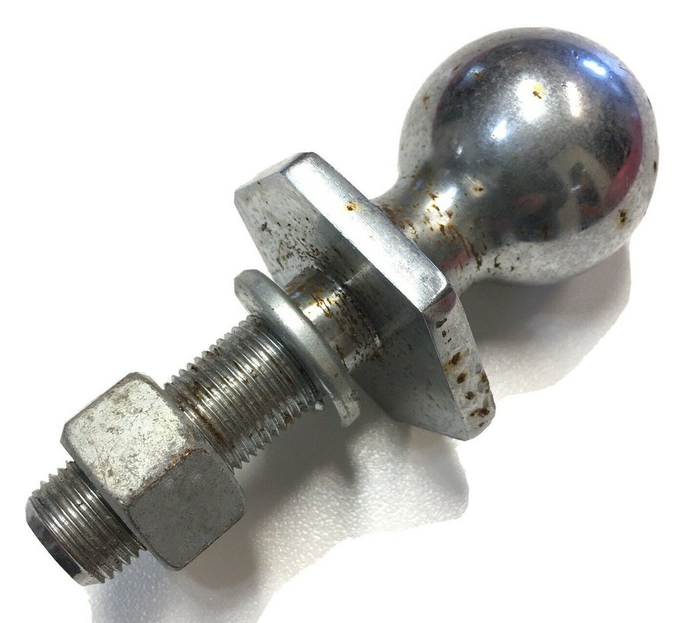 CTP AG01 1-7/8" Trailer Hitch Chrome Ball 2000 Lb Lock Washer Nut Towing Hauling