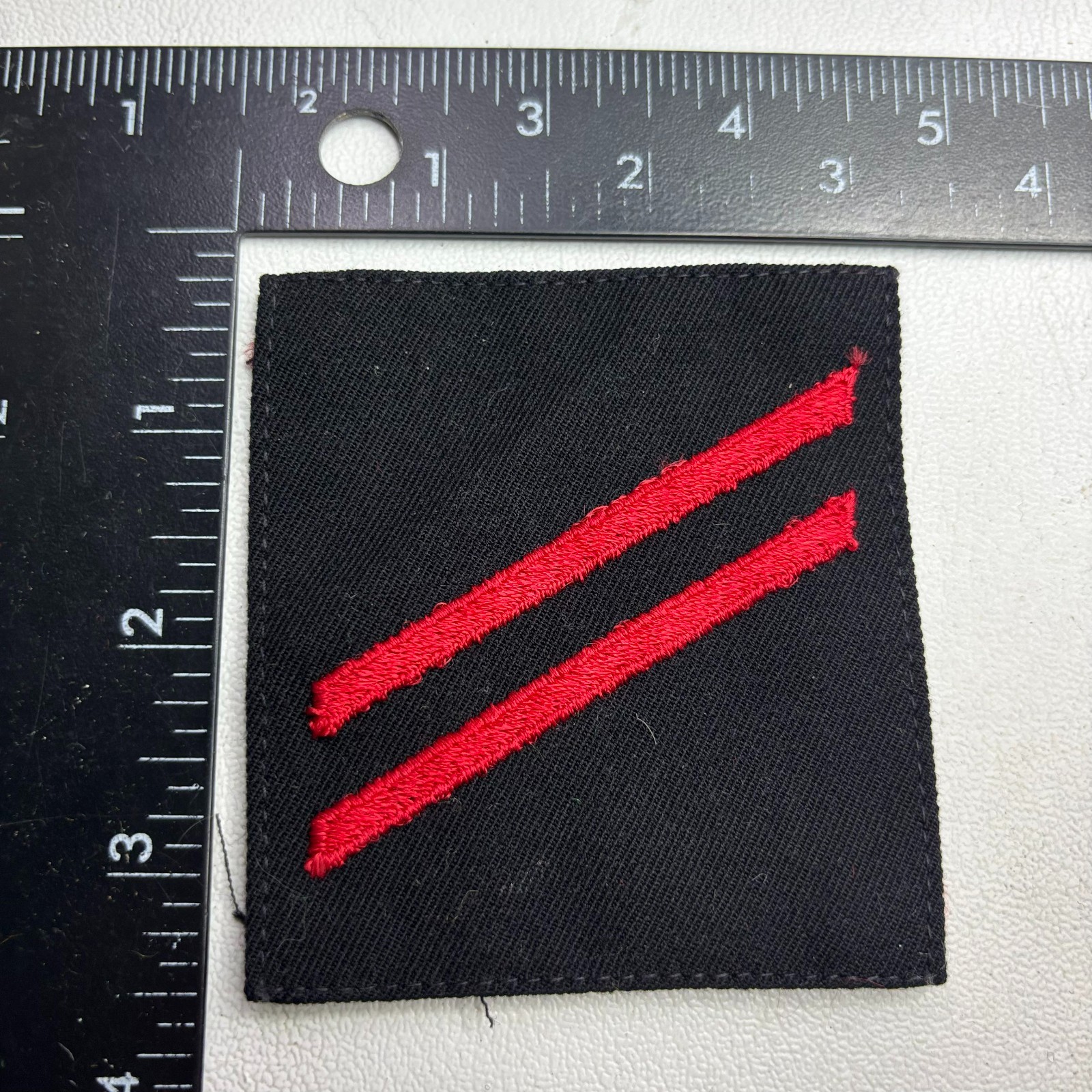 Vtg US Navy 2 RED STRIPES FIREMEN APPRENTICE RANK Patch (Military) 00!G