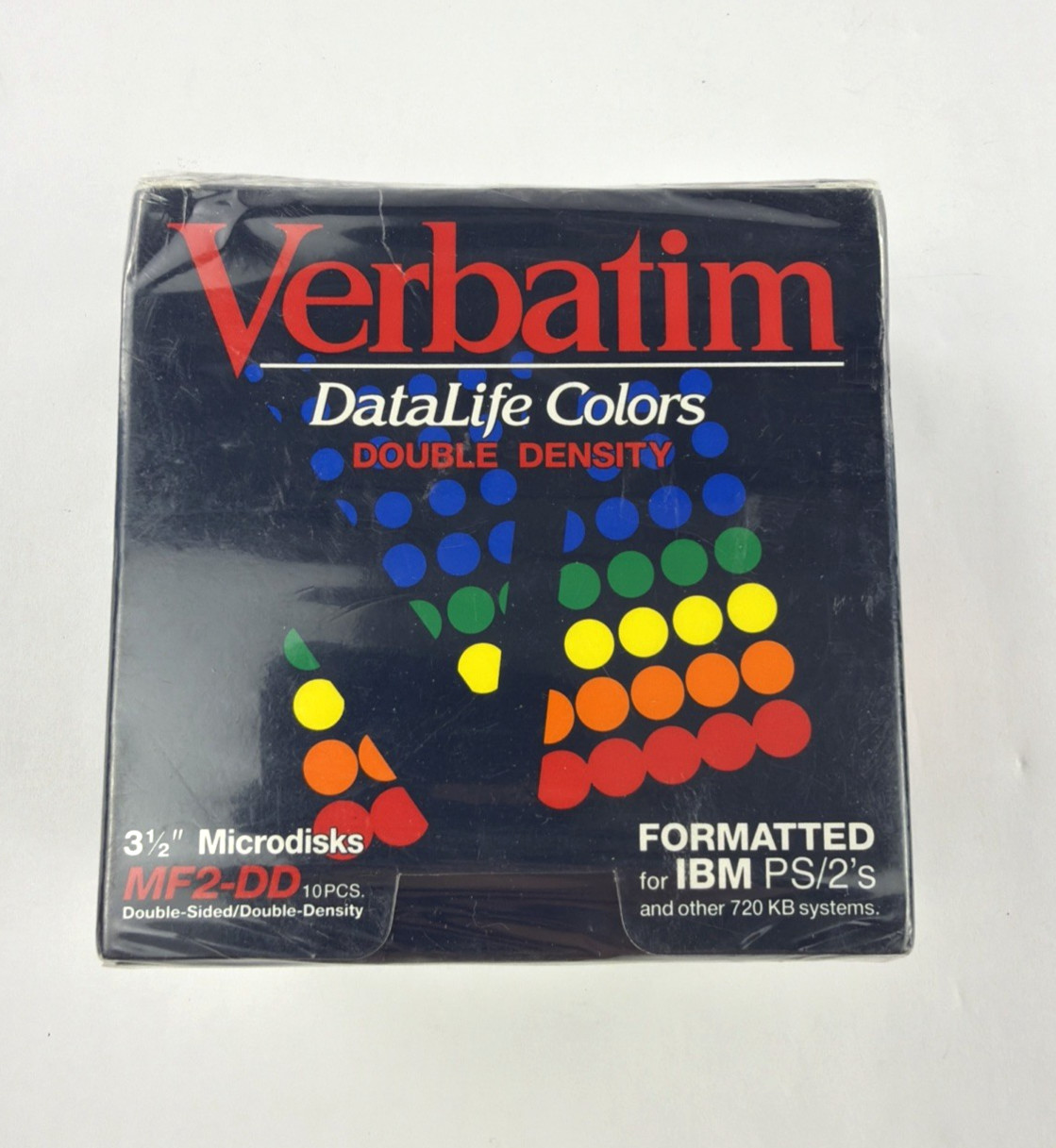 Verbatim Data Life Colors 3.5" 720KB Floppy Disk Double MF2-DD 10pcs NOS Sealed