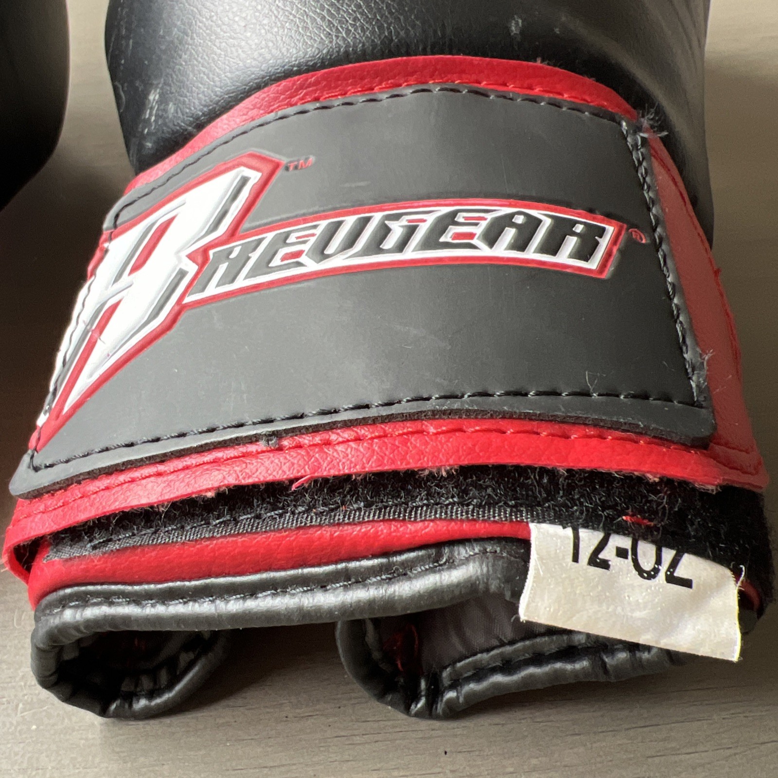 Revgear Boxing Gloves 12-OZ Training Durable Black Red Excellent