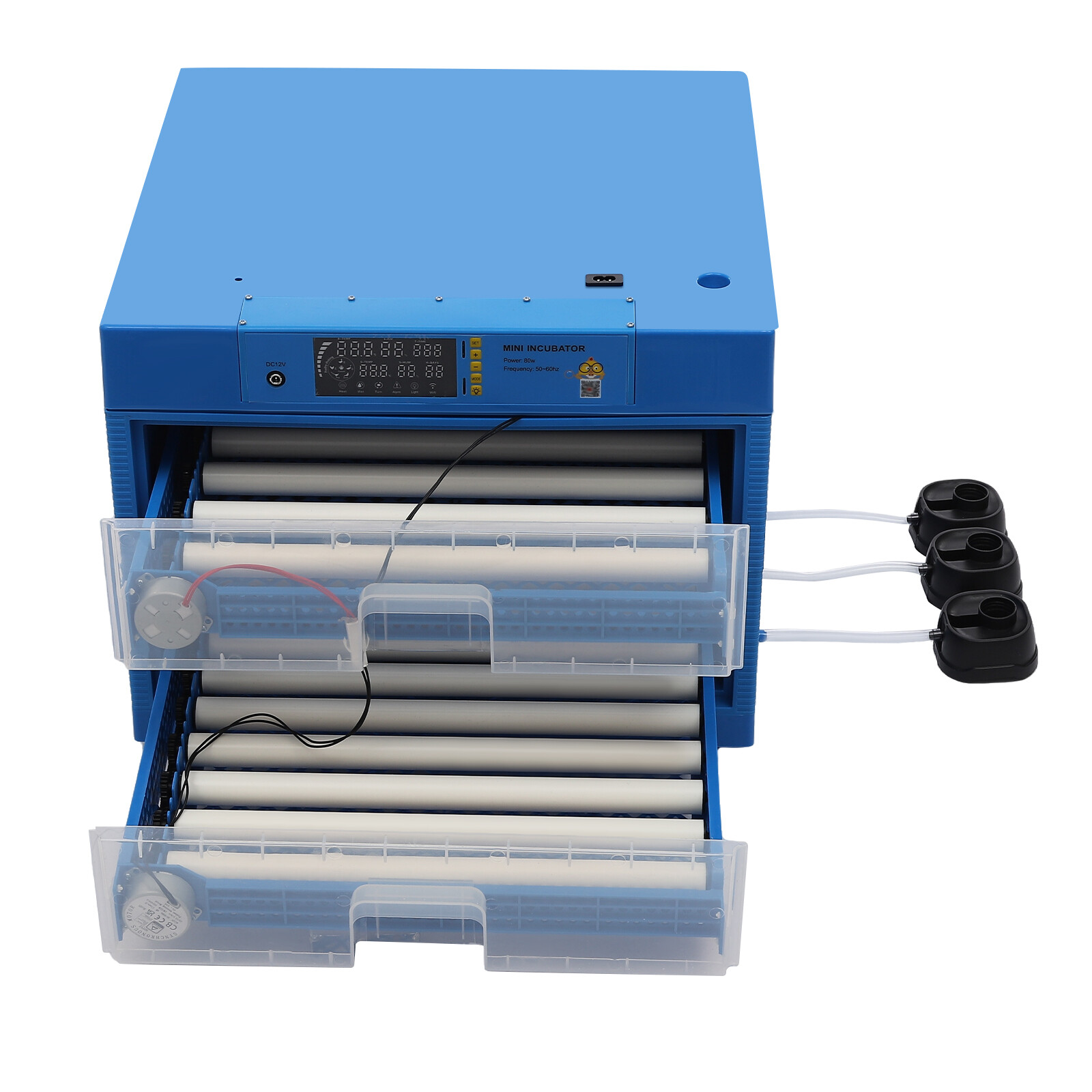 128 Egg Automatic Incubator Hatcher Machine LED Display Blue