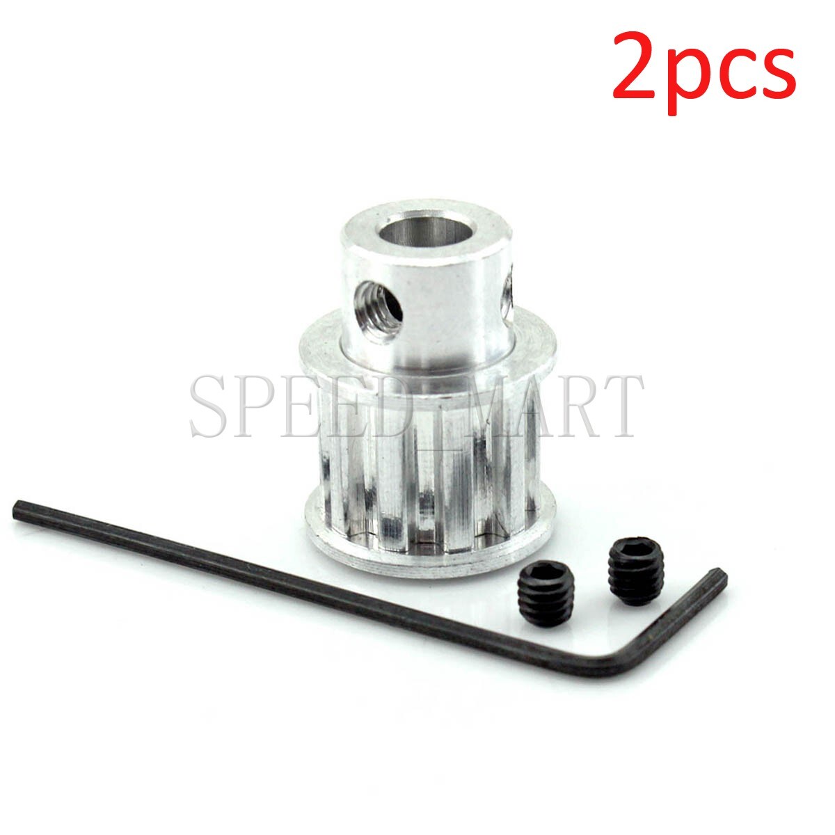 2pcs XL10T Aluminum Timing Belt Pulley 10 Tooth 7mm Bore for CNC Stepper Motor