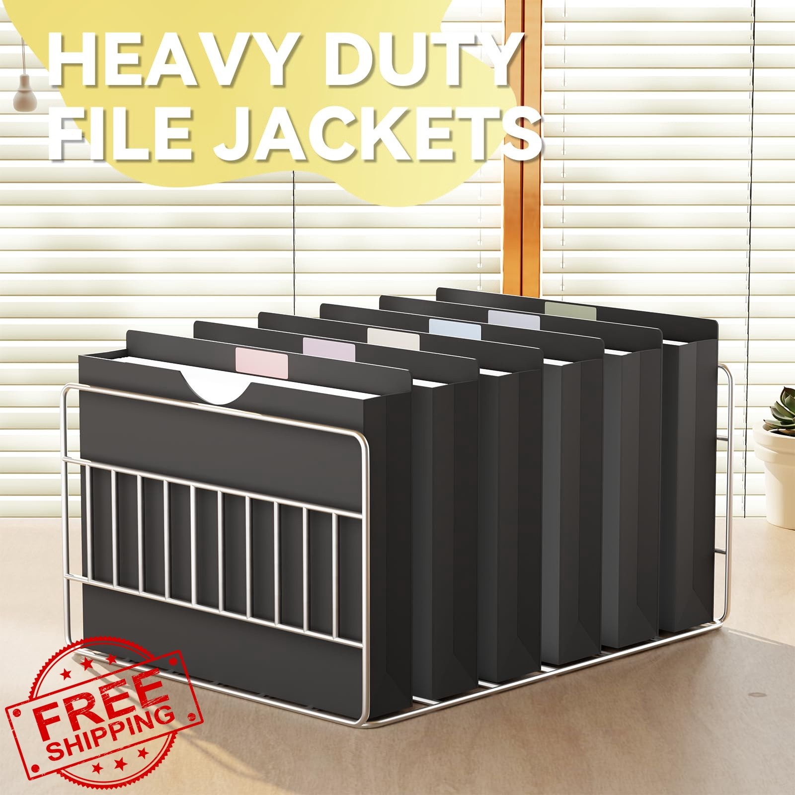NORDUN Black 2" Expansion File Jackets 12 Pack
