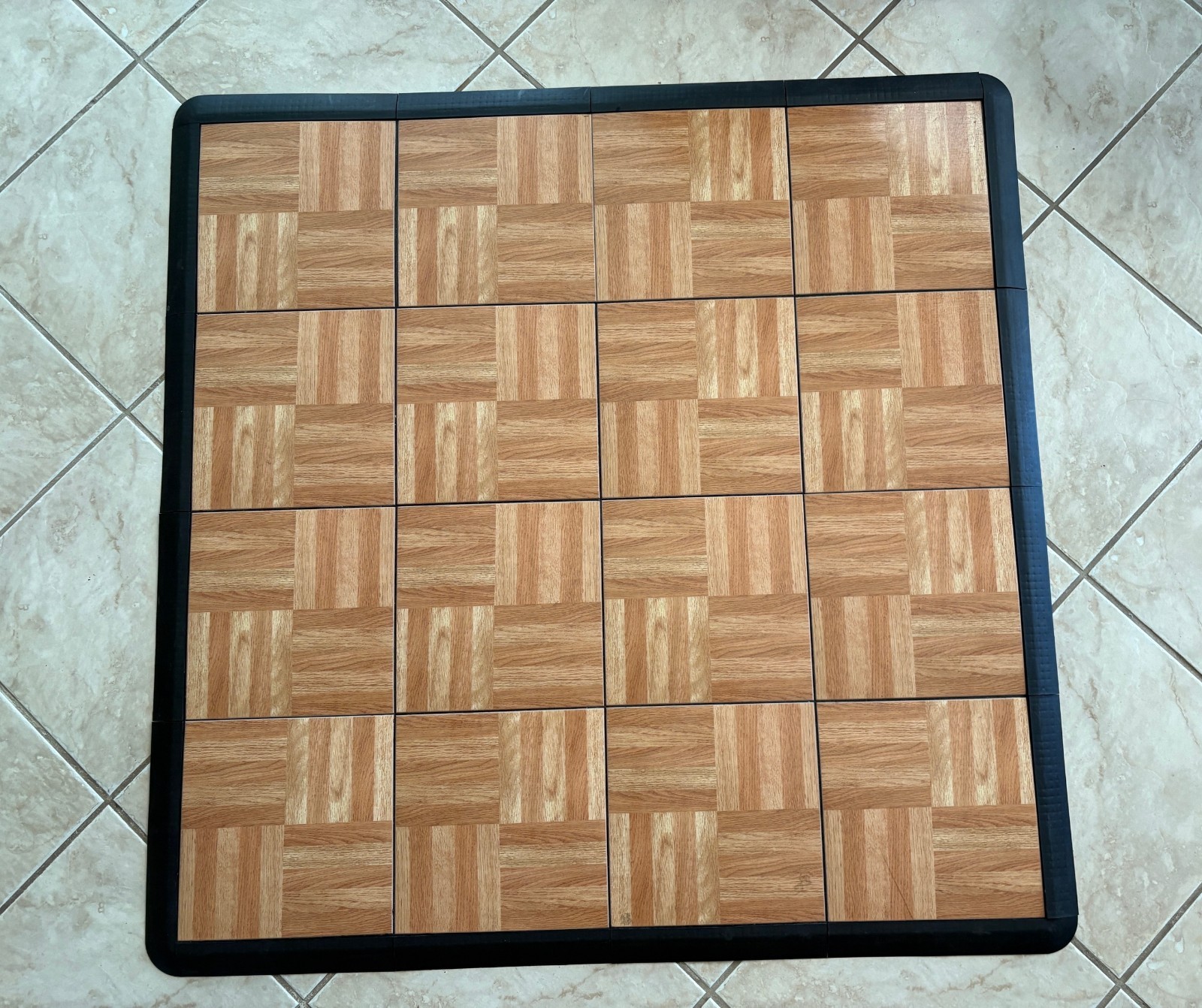 Dance 4x4 OAK FLOOR Interlocking Lightweight Modular Dance Floor Kit (4' X4')