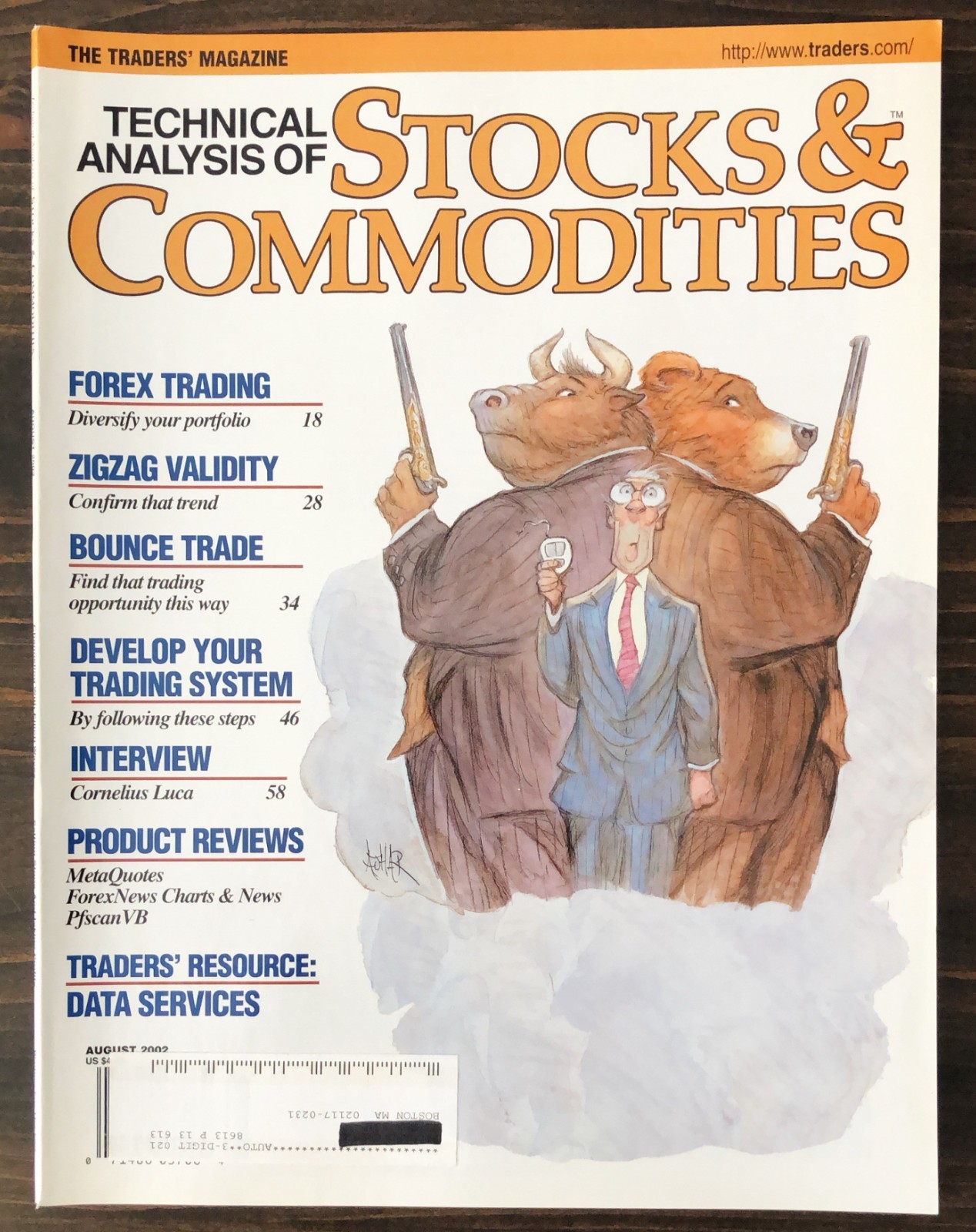2002 Technical Analysis of Stocks & Commodities Magazine - Lot of 1 (August)