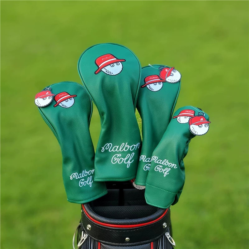 Malbon Golf Club Headcovers Fisherman Hat Green, Wood Driver Hybrid Putter