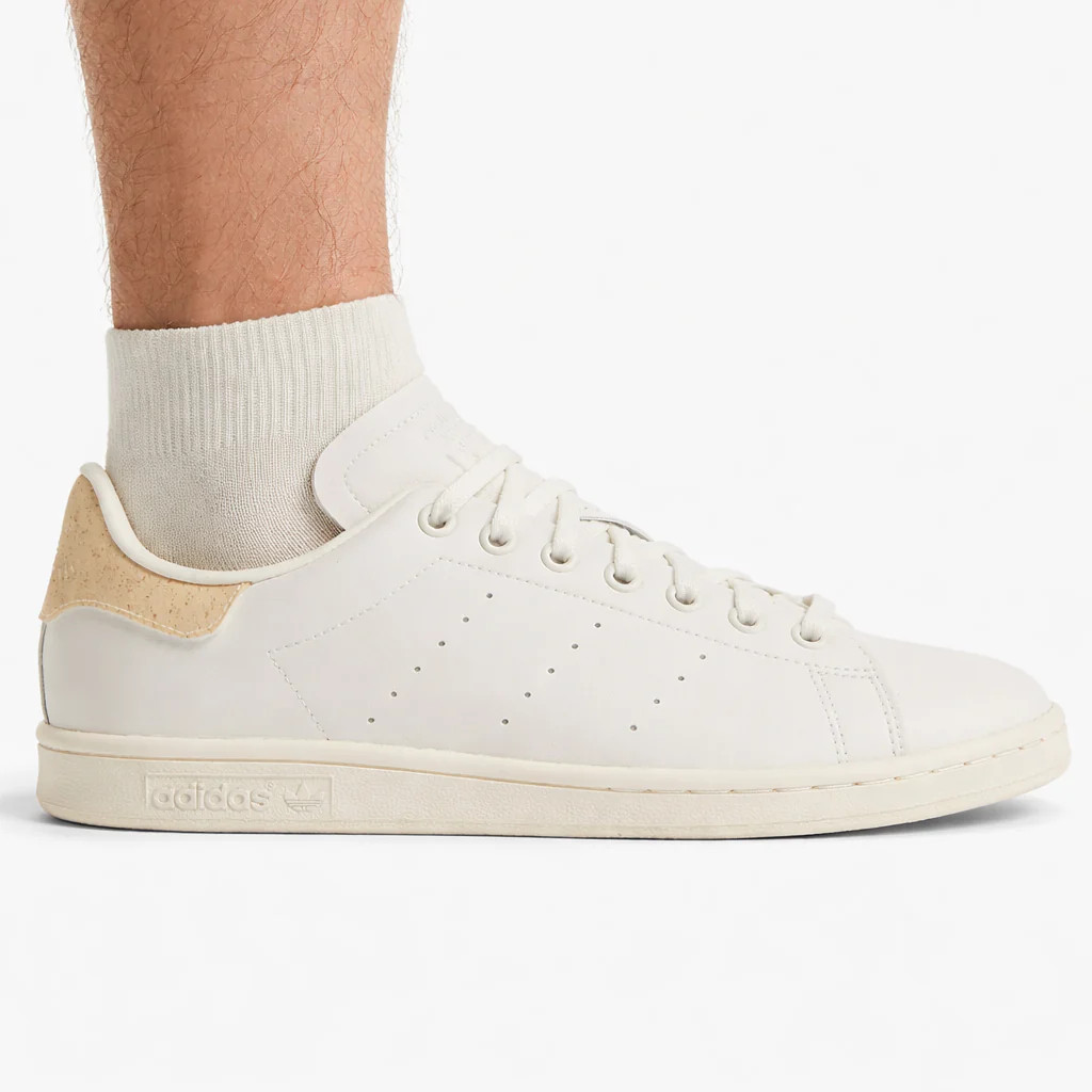 Adidas Originals Men's Cream/White Stan Smith Lux Sneakers, HP3170 (No Box)