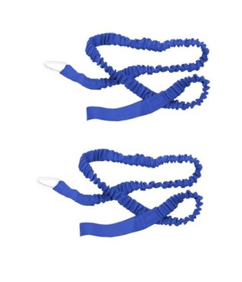 55"(140cm) Stretchable Kayak Paddle Leash - 2 Pcs - Blue