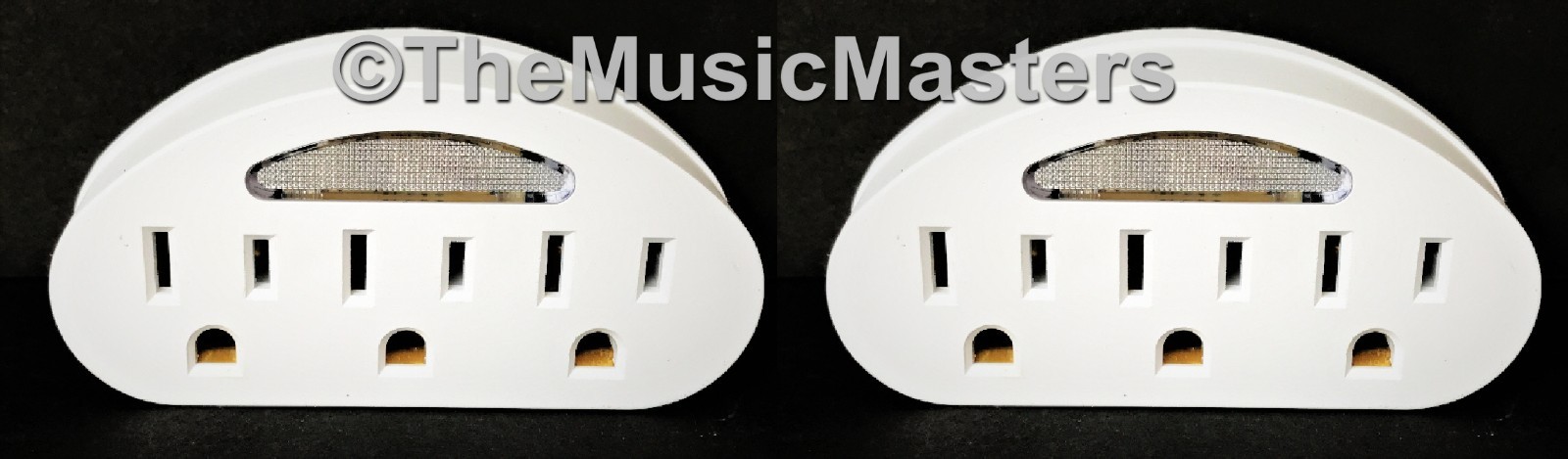 2X Sensor LED Light 3 Outlet Wall Plug Electric Adapter Power Splitter UL Listed