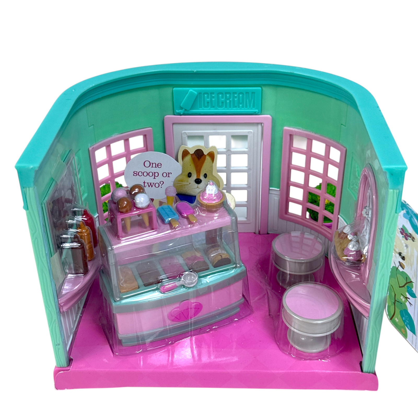 Lil Woodzeez Scoops And Sprinkles Ice Cream Parlor Playset For Kids Toys Age 5+
