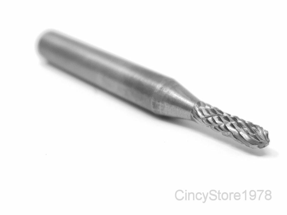 SC11D Cylindrical Tungsten Carbide Burr Bur Cutting Tool Die Grinder Bit 1/4"