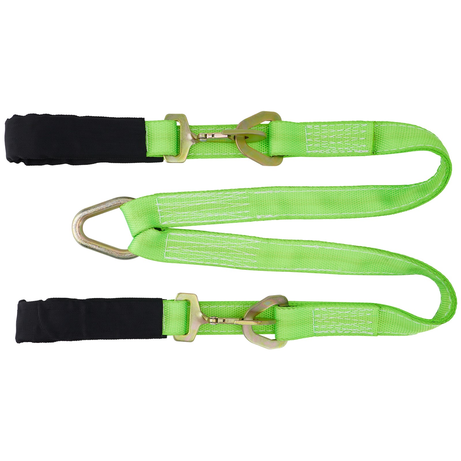 V-Bridle Recovery Strap 2"x4' w/Snap Hooks w/ Cordura Sleeve & Axle Straps Tow