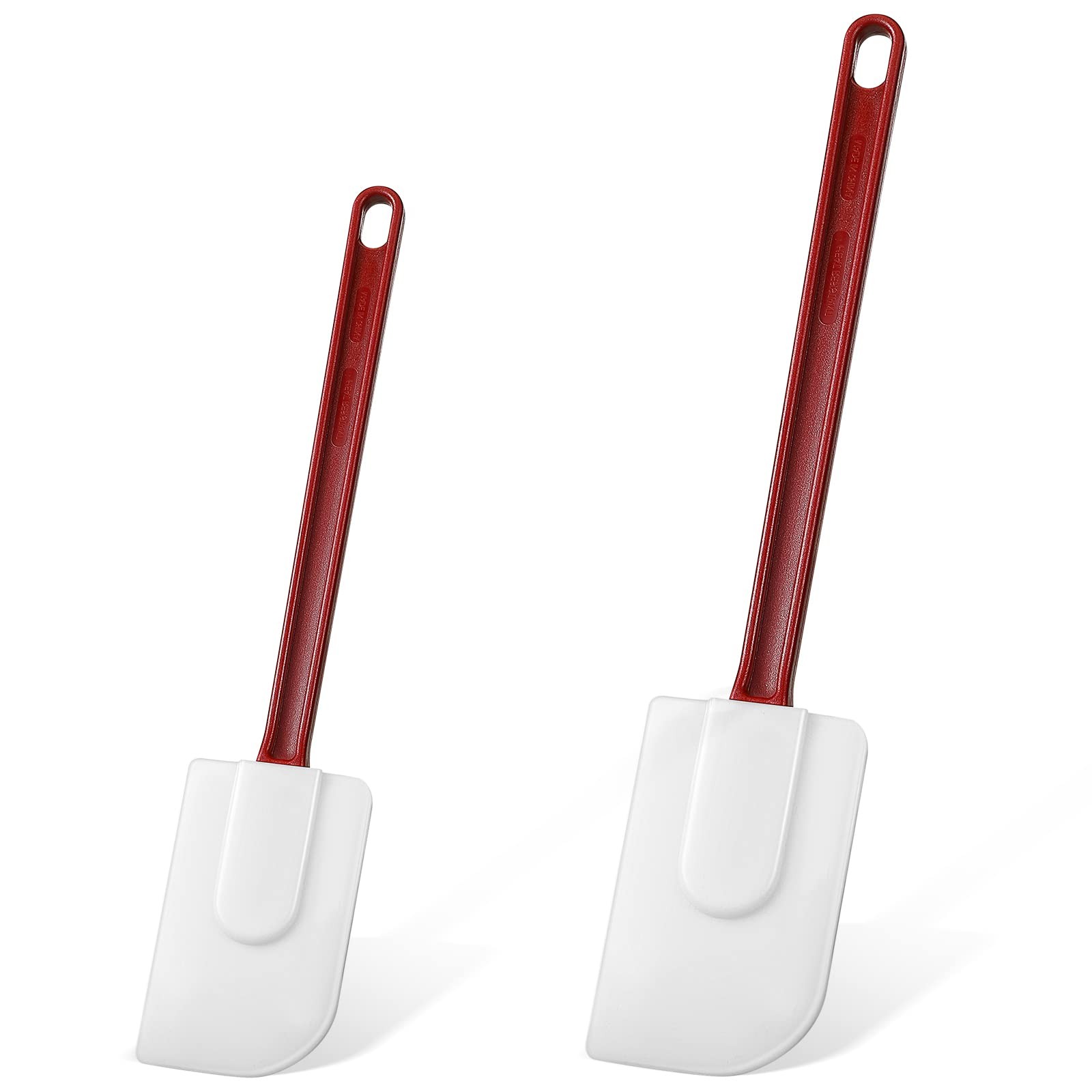 2 Pcs Heat Resistant Rubber Spatula 10 Inch 14 Inch Silicone Spatula Scraper Com