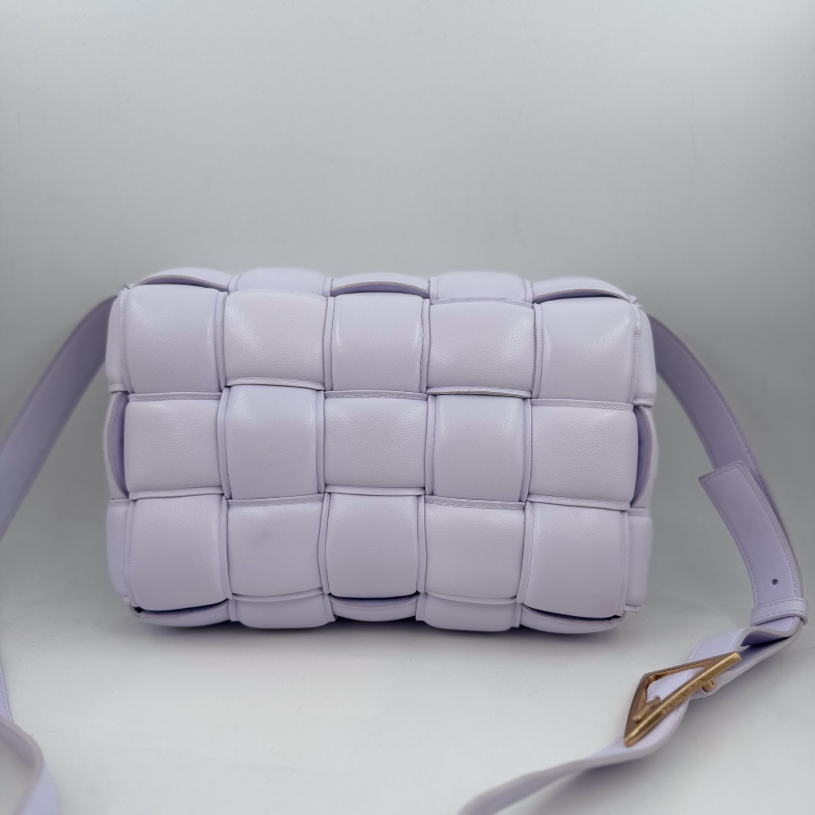 Bottega Veneta Padded Cassette Crossbody Purple Lambskin Leather Medium Women