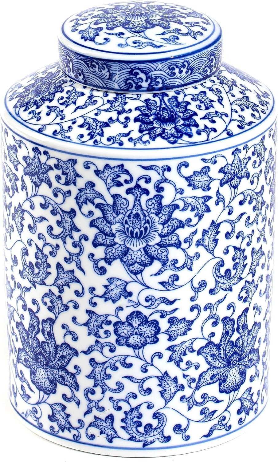 Blue and White Ginger Jar, Chinoiserie Porcelain, Jar 8