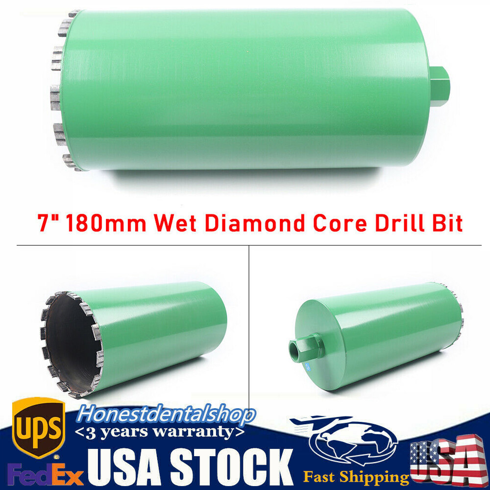 7" Wet Diamond Core Drill Bit Use In Drilling Hard Concrete, Block, Brick, Etc