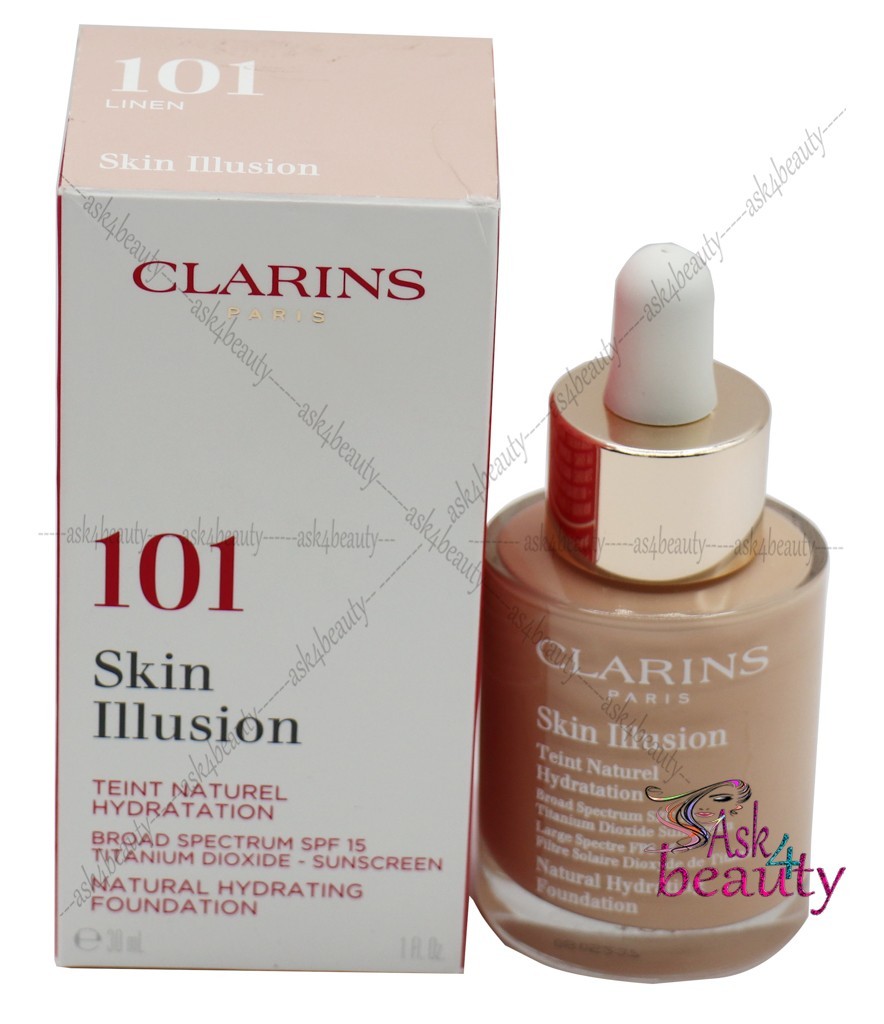 Clarins Skin Illusion Natural Hyrdrating Foundation SPF 15 (Choose Shade) 1oz
