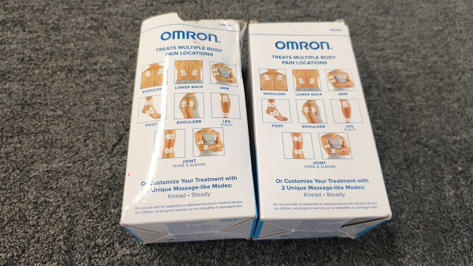 Lot of 2 - Omron Therapy Pain Relief Pocket Massage Pads Device PM400 - OBN , O2