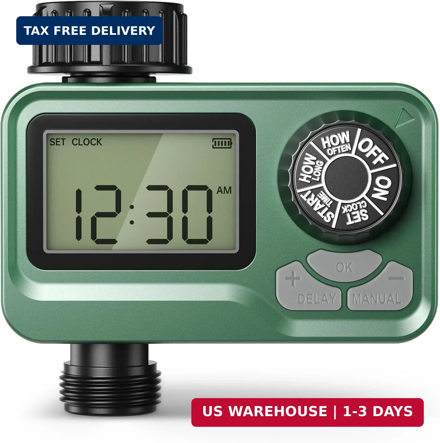 BN LINK Programmable Sprinkler Timer with Rain Delay - Waterproof Digital Water