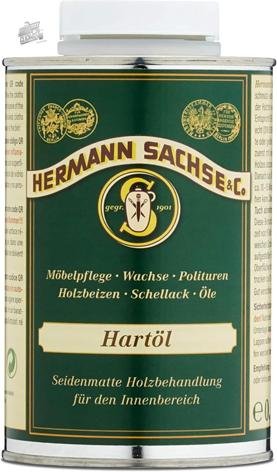 Wood oil, colorless, indoor, 1 liter of natural hard oil for furniture,