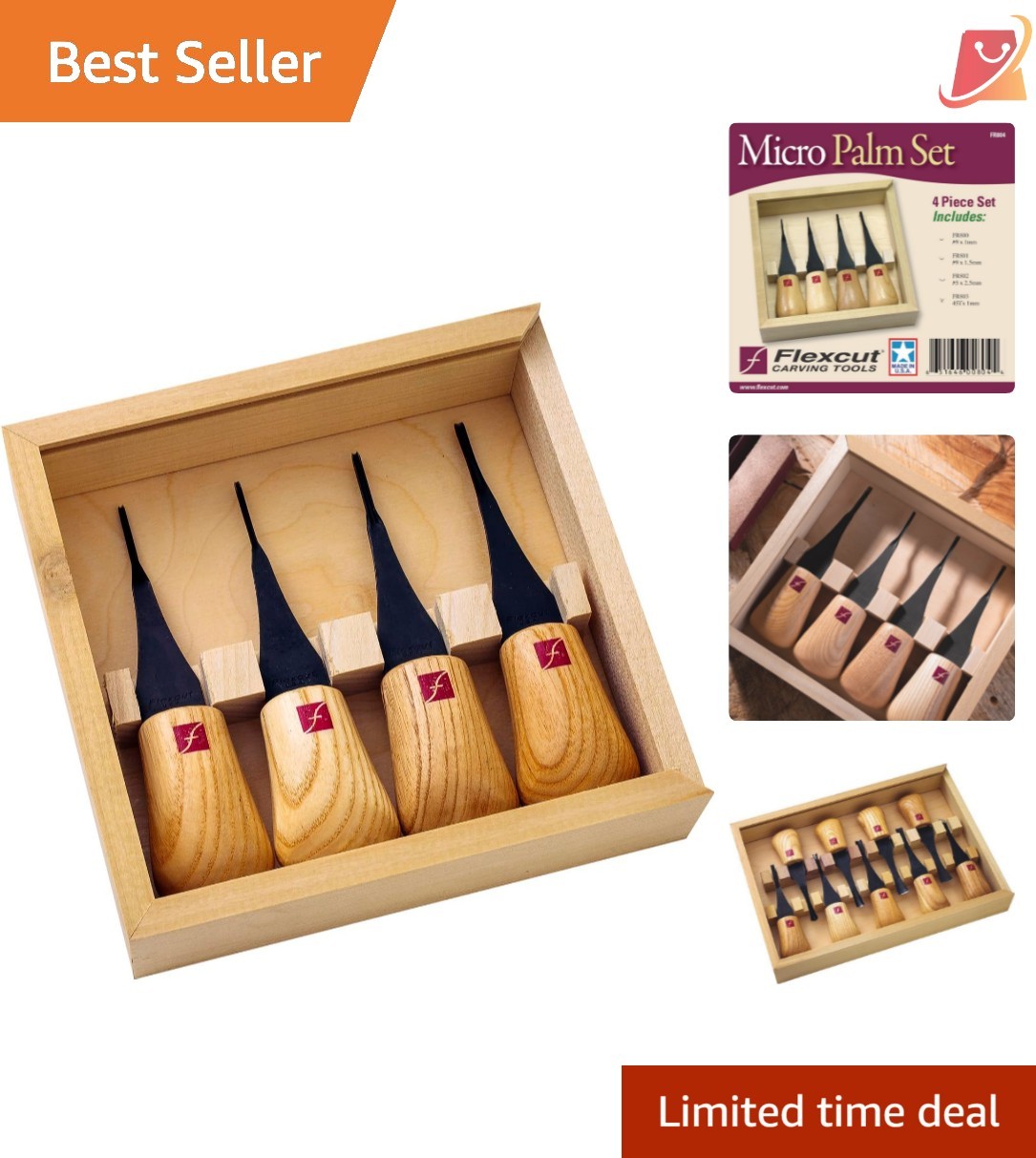 Carving Tools Micro Palm Set Ash Wood Handle Razor Sharp Steel Wood Sculpture