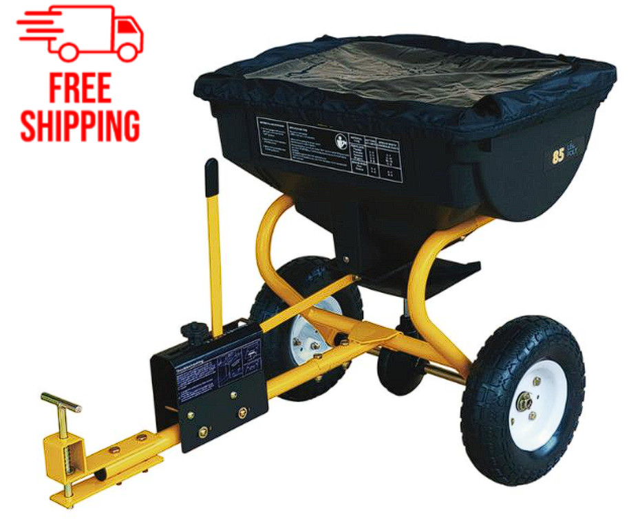 Heavy Duty 85 lb Tow Behind Broadcast Spreader ATV Garden Tractor Seed Spreading